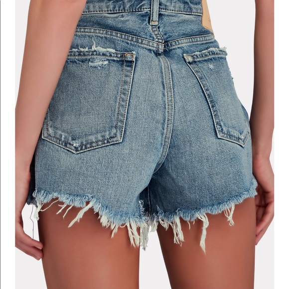 NWT MOUSSY VINTAGE Packard Distressed Denim Shorts intermix shopbop $245 - Picture 9 of 10